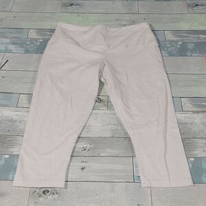 Lysse White Workout Capri Pants sz Large